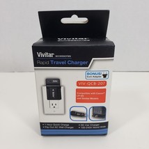 Vivitar Rapid Travel Charger for Canon LP-E6 Battery w/Bonus Euro Adapter - £13.95 GBP