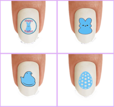 1 Set Easter Egg Basket Bunny Ears Blue Waterslide Nail Decal Transfers ... - $5.98