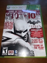 Batman: Arkham City Game of the Year Edition (Microsoft Xbox 360, 2012) Complete - £6.17 GBP