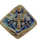 Cross 2 Handmade Ceramic Refrigerator Magnet - $12.00