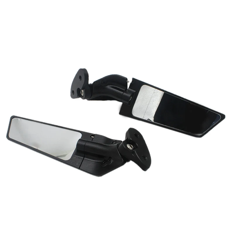 1 Pair Adjustable Motorcycle Front Left Right Wind Swivel Wing Fin Side Rearview - £270.89 GBP