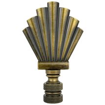 Royal Designs, Inc. Art Deco Motif Finial For Lamp Shade, Antique Brass - Pack o - £20.51 GBP+