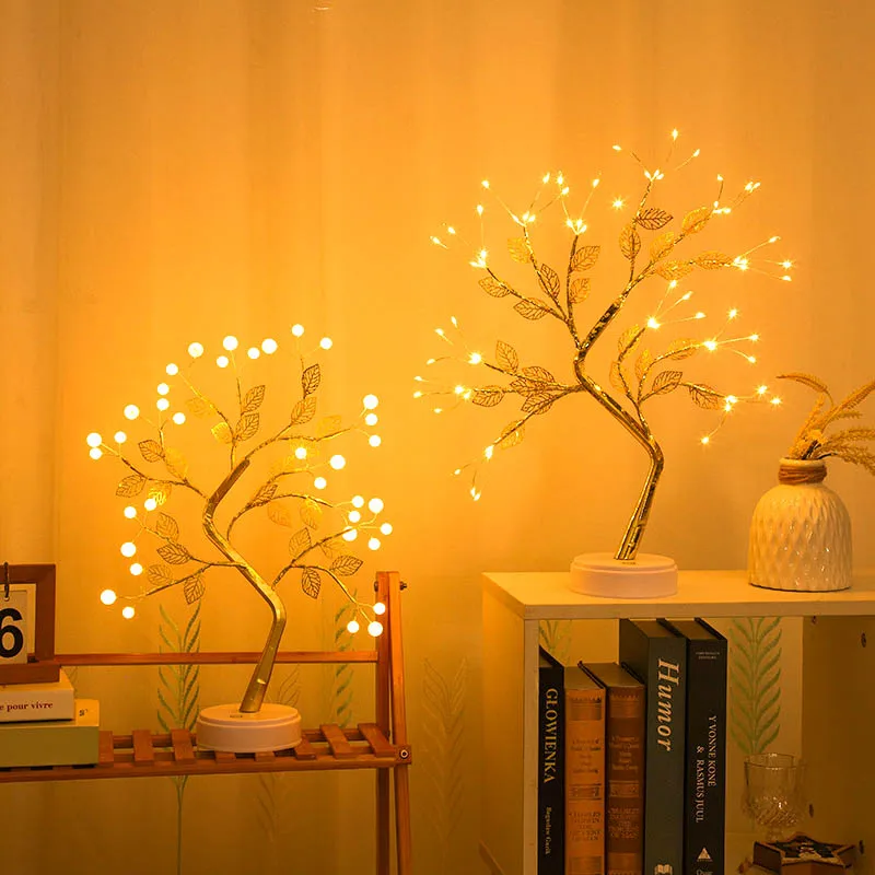 Tree LED Light USB Table Lamp Adjustable Touch Switch DIY Artificial Bonsai Tree - £15.15 GBP+