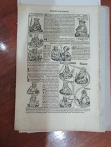 Page 81 of Incunable Nuremberg chronicles , done in 1493 .  LATIN - £201.94 GBP