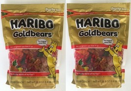 (2) Haribo 28.8Oz/1.8Lb Party Size Goldbears Fruit Flavors Gummi Candy 06/2022 - £21.74 GBP