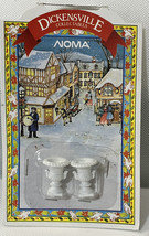 Noma Dickensville Christmas Village White Planter Urn - Set of 2 - £6.16 GBP