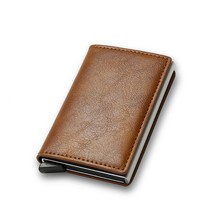 DIENQI Top Quality Wallets Men Money Bag Mini Purse Male Vintage Brown Leather R - £53.68 GBP