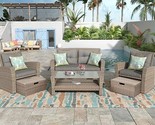 Outdoor Patio Furniture 4 Piece All Weather Wicker Conversation Sectiona... - $1,069.99