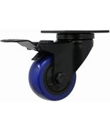 3661 Blue Diamond TPU Wheel Caster, 3-in. D, Foot Activated Total Lock B... - $37.38 CAD