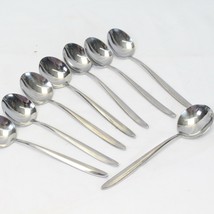 Oneida Essence 18/10 Indonesia Round Soup Spoons 7&quot; Lot of 8 - £18.00 GBP