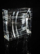 Baccarat Crystal Square Ashtray Measures 4.75&quot; x 4.75&quot; x 1.75&quot; - £367.22 GBP