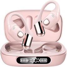 Open Ear Bluetooth 5.3 Wireless Headphones - Pink, Air Conduction, 80H, Mic - $24.99