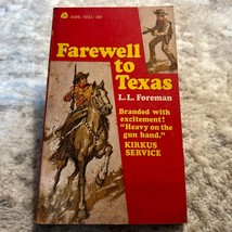 Farewell To Texas Western Paperback Book by L.L. Foreman from Avon 1966 - £14.44 GBP