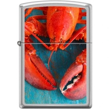 Zippo Lighter - Lobster Satin Chrome - 854474 - £21.55 GBP
