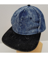 Vintage Amapro Denim Acid Wash Blue Hat Black Velour Bill Snapback - Hon... - $23.16