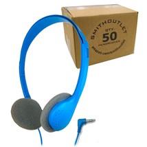 50 Pack Bulk Classroom Headphones Blue - £133.71 GBP