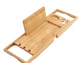 Bamboo Bathtub Caddy Tray Bath Tray For Tub, Adjustable Bathroom Bathtub... - $60.99