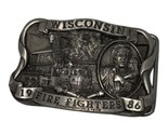 Vintage 1986 Wisconsin Fire Fighters Belt Buckle Ltd Edition 5 out of 1000 - £32.06 GBP