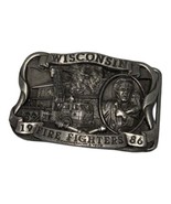 Vintage 1986 Wisconsin Fire Fighters Belt Buckle Ltd Edition 5 out of 1000 - £31.28 GBP