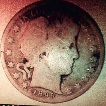 ½ Half Dollar Barber 90% Silver U.S Coin 1895 P Philadelphia Mint 50C KM#116 - £29.67 GBP