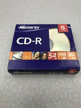 Memorex 5PK 5 Pack CD-R 52x 700MB 80Min 73950423-D New KG MM - £8.67 GBP