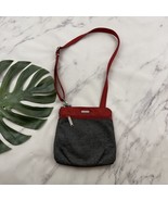 Baggallini Cross Body Purse Bag Red Gray Color Block Nylon Zipper Pockets - €28,59 EUR