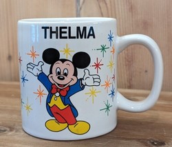 Vintage Disney World Magic Kingdom Epcot Mickey Mouse &quot;Thelma&quot; Coffee Mug/Cup - £11.10 GBP