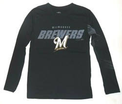 MLB Genuine Merchandise Boys Long Sleeve Milwaukee Brewers T-Shirt Size 8 NWT - £14.09 GBP