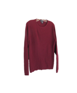 Bowen &amp; Wright men&#39;s sweater pullover Medium burgundy Merino wool cashme... - £14.84 GBP