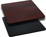 Flash Furniture 2 Pack 36&quot; Sq\. Table Top With Reversible Black Or Mahogany - £173.36 GBP