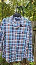 Ralph Lauren Mens Shirt Plaid Custom Fit XL 100% Cotton Long Sleeve Button - £28.60 GBP