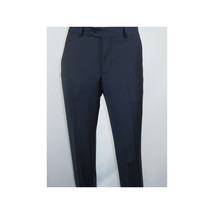 Men Suit BERLUSCONI Turkey 100% Italian Wool Super 180's 3pc Vested #Ber14 Navy image 12