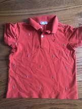 Jacadi Toddler Boy Orange Polo Length 15.5 Inches X13 Inches Pit To Pit - €19,28 EUR