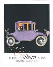 1918 MILBURN Light Electric Car Advertising Poster ORIGINAL Purple - $123.75
