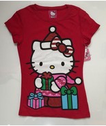 NWT HELLO KITTY T-Shirt GIRLS 4/5 Glitter Tee Sanrio ~ So Cute! - £11.36 GBP