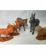 Vintage Auburn Rubber Play set Farm Animals Lot Sheep Goat Horse Cow - $11.54 CAD