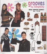 Grooves Junior Vest Hat Mitten Purse Choker Scarf Belt Bracelet Sew Patt... - $12.99