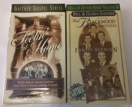 Gaither Gospel VHS Tape lot of 2 Feelin&#39; At Home &amp; Family Reunion Blackwood Bros - £17.34 GBP