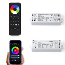 Bluetooth Phone iOS Android RGB LED Color Change Module Pair &amp; 4-Zone Remote - £46.23 GBP