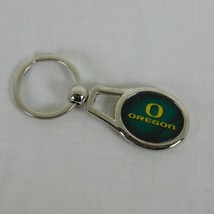 University of Oregon Keychain Silver Metal Green Yellow 3.25 in long Ducks PNW - £6.27 GBP