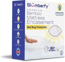 Lab-Tested Bed Bug Proof Mattress Encasement By Slumberfy | Bamboo - £61.28 GBP