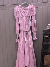 Rosevelvet Long Sleeve Pink Suede Maxi Dress Small New - $39.60