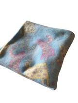 Kitty Cat Blanket Fleece Throw Comfy Soft Blue Yellow Kittens 55 x 64 inches - £11.78 GBP
