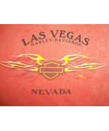 Harley-Davidson Motorcycles Las Vegas Nevada Orange Graphic T Shirt - L - £14.83 GBP