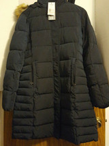 Spire By Galaxy Women&#39;s Long Parka Jacket with Faux Fur Hood Navy Medium... - £32.64 GBP