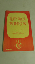 Vintage Rip Van Winkle Washington Irving Charlotte B. Chorpenning 1954 Playbook - £19.86 GBP
