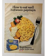 Kraft Macaroni &amp; Cheese Eat Well Between Paydays 1976 Magazine Ad - £9.45 GBP
