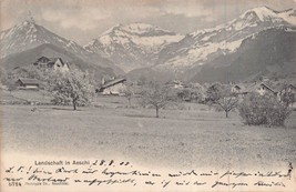LANDSCHAFT IN AESCHI AT SPIEZ SWITZERLAND~1905 PHOTO POSTCARD - $9.41