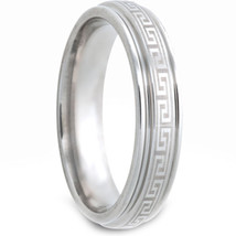 COI Tungsten Carbide Greek Key Wedding Band Ring - TG2982  - $39.99