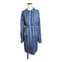 Women&#39;s Plus Size Navy &amp; Blue Stripe Midi Shirt Dress Tunic Size 2X XXL - £11.66 GBP